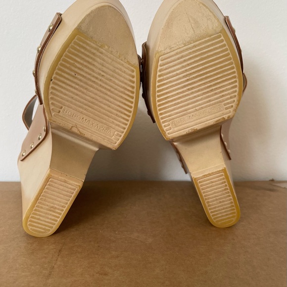 BCBGMaxAzria Tan Platform Wedge Sandal Sz 7.5 - Picture 7 of 10